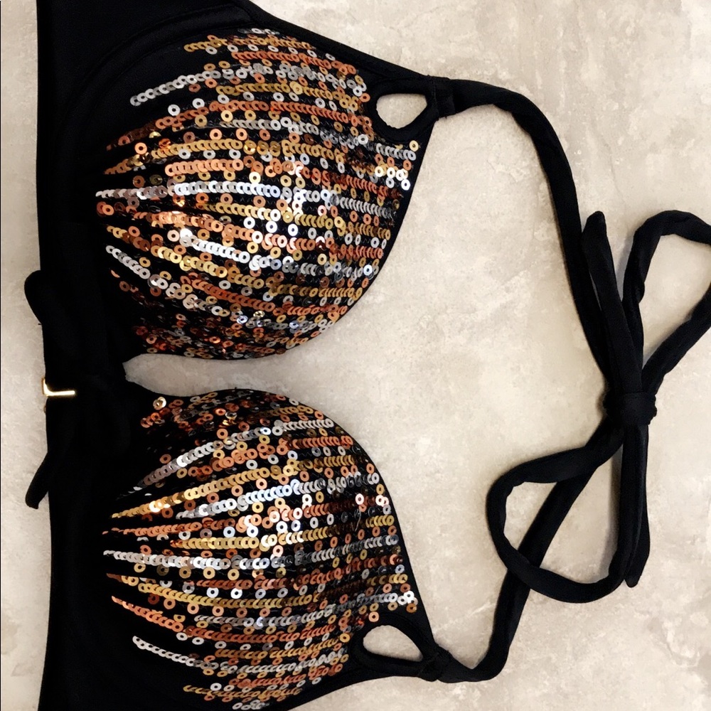 Victoria’s Secret 34b sequin bikini top bombshell